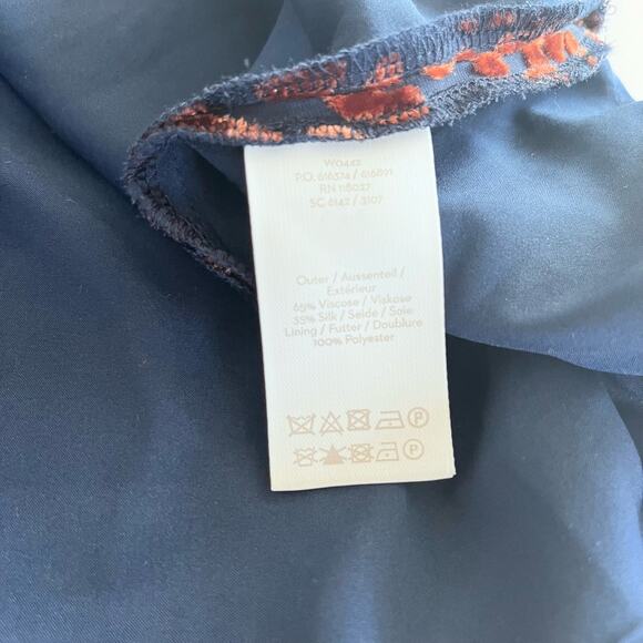 Boden black georgette brown velvet animal print silk blend midi dress 2P - Picture 11 of 11